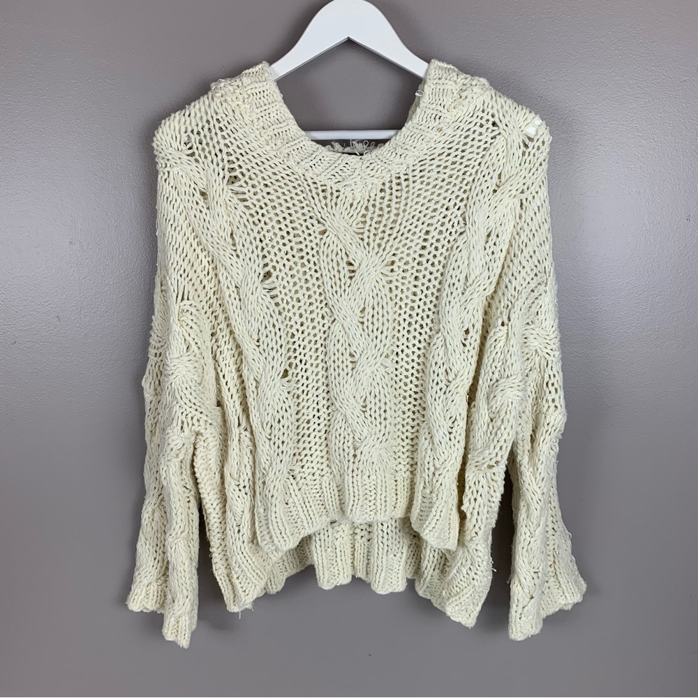 Hyfve Hooded Sweater Cream Small